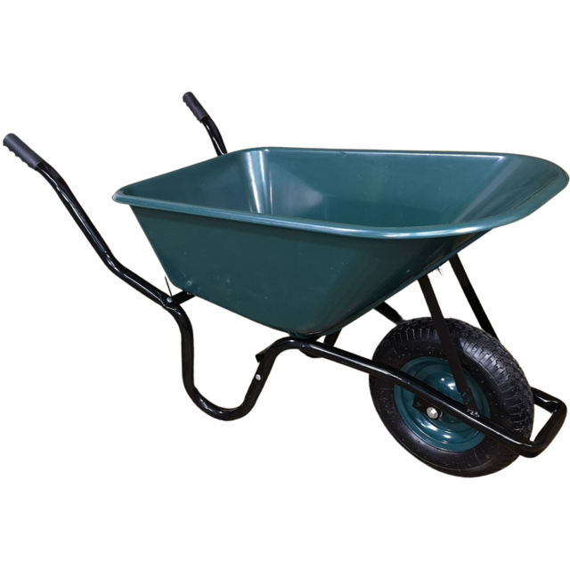 Samuel Alexander Green Heavy Duty Plastic Garden Wheelbarrow 150kg - image 1