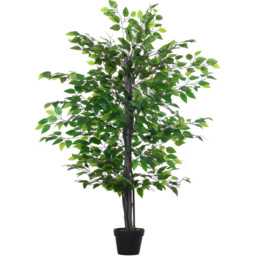 Outsunny Banyan Tree Artificial Plant In Pot 4.7ft - thumbnail 1