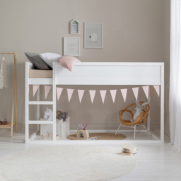 Noa and Nani Lykke White Reversible Mid Sleeper Cabin Bed with Straight Ladder - thumbnail 3