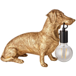 Merano Modica Vintage Gold Matt Black Table Lamp