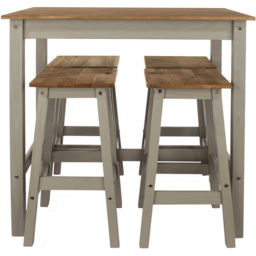 Corona 4 Seater Breakfast Table Set Grey - thumbnail 2