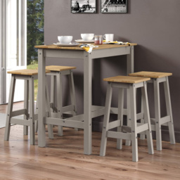 Corona 4 Seater Breakfast Table Set Grey - thumbnail 1