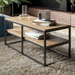 Decorotika Forteus Oud and Black Single Shelf Coffee Table