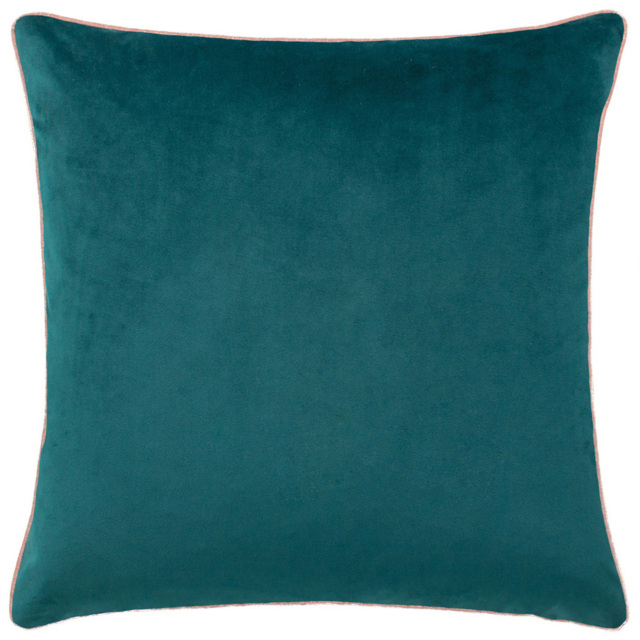 Paoletti Meridian Teal Blush Velvet Cushion - image 1