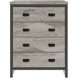 GFW Boston Grey 4 Drawer Chest of Drawers - thumbnail 2