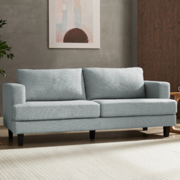 Home Detail Dale 3 Seater Pale Blue Linen Sofa