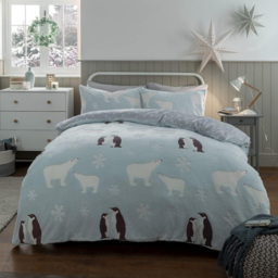 Smart Living Single Penguin and Polar Bear Glow in the Dark Duvet Set
