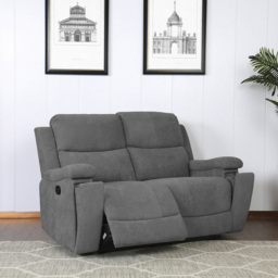 Ledbury Dark Grey 2 Seater Manual Recliner Sofa - thumbnail 4