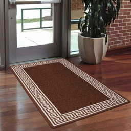 Smart Living Greekey Brown and Cream Gel Back Non-Slip Door Mat 67 x 120cm - thumbnail 4