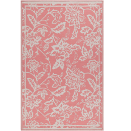 furn. Anemone Peach and Cream Woven Jacquard Outdoor Rug 120 x 180cm - thumbnail 2