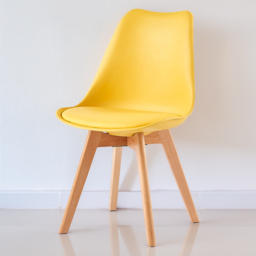 Eva Yellow Padded Single Dining Chair