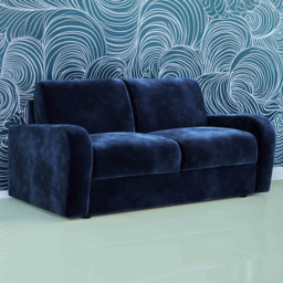 Jay-Be Deco 2 Seater Luxe Velvet Royal Sofa Bed with e-Sprung Mattress