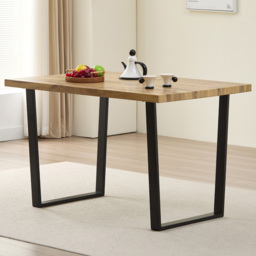 Indoor Living Colorado 6 Seater Oak Dining Table Black
