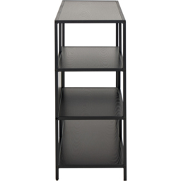 Florence Seaford Ash Black 4 Tier Metal Bookcase - thumbnail 4