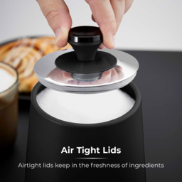 Tower Sera 3 Piece Black Kitchen Canister Set - thumbnail 4