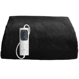 Dreamland Snuggle Up Velvet Black Heated Throw 120 x 160cm