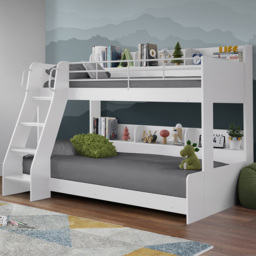 Julian Bowen Domino White Triple Sleeper Bunk Bed - thumbnail 1
