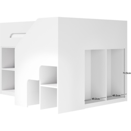 Flair Quinn White Staircase Mid Sleeper Storage Bed - thumbnail 4