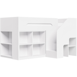 Flair Quinn White Staircase Mid Sleeper Storage Bed - thumbnail 3