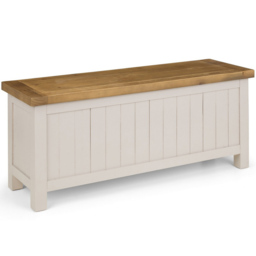 Julian Bowen Aspen Grey Wash Storage Bench - thumbnail 2
