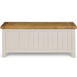 Julian Bowen Aspen Grey Wash Storage Bench - thumbnail 3