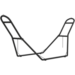 Outsunny Black Adjustable Hammock Stand with Non-Slip Feet 2.75m to 4m - thumbnail 1