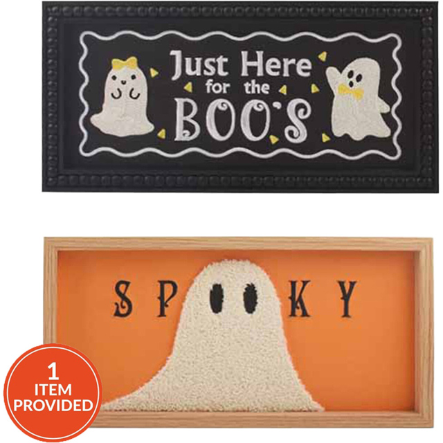 Ghostly Tufted Framed Plaque - image 1