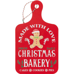 Single Candy Cane Lane Red Gingerbread Christmas Hanging Board in Assorted Style - thumbnail 3
