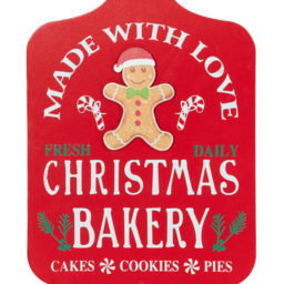 Single Candy Cane Lane Red Gingerbread Christmas Hanging Board in Assorted Style - thumbnail 4