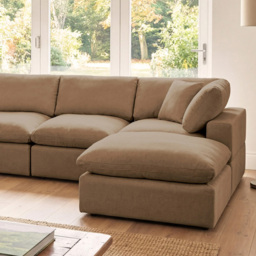 Artemis Home Cotleigh 6 Seater Light Brown U-Shaped Corner Sofa - thumbnail 2