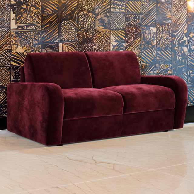 Jay-Be Deco 2 Seater Luxe Velvet Shiraz Sofa Bed with e-Sprung Mattress - image 1
