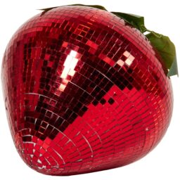 Red Disco Strawberry Christmas Decoration 16cm - thumbnail 2