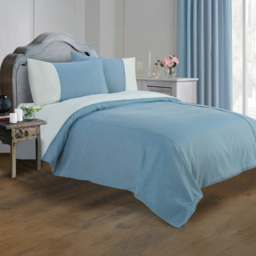Sweet Dreams Lincoln Blue King Size Stripes Duvet and Pillowcase Set