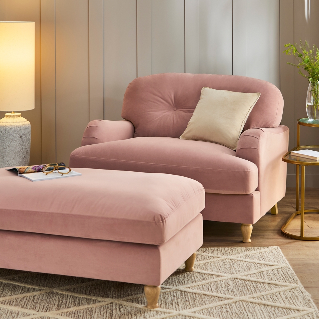 Nursing Chair Blush Pink Cuddle Chair Etta Boucle Nursing Chair