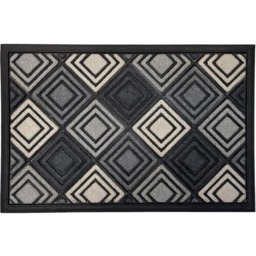 Scrape N Sorb Diamond Black and Neutral Doormat 40 x 60cm