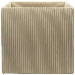 Homebase Pleated Cream Cube Storage Insert 4 Pack - thumbnail 3