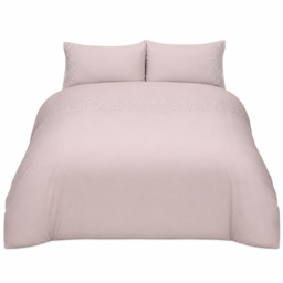 Smart Living Blush Pink Super King Size Diamante Embellished Duvet Set - thumbnail 2