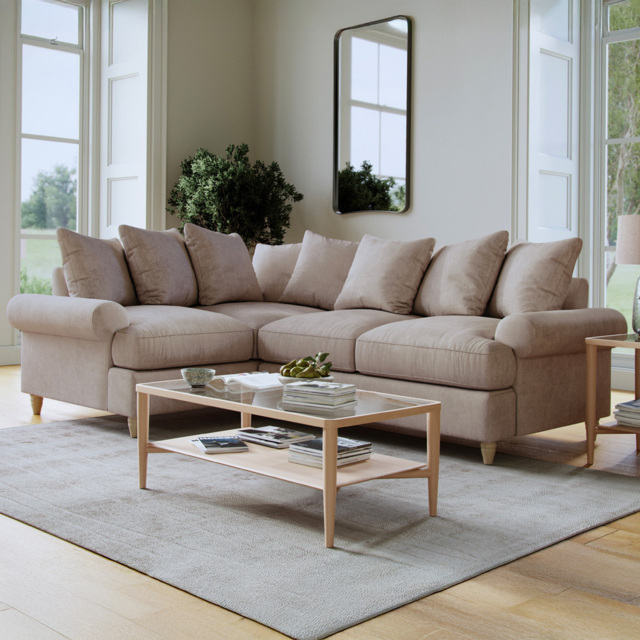 Clara Faro 20 Blonde 3 Seater Right Hand Corner Agmamito Sofa - image 1