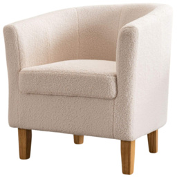 Home Source Cream Boucle Armchair - thumbnail 2