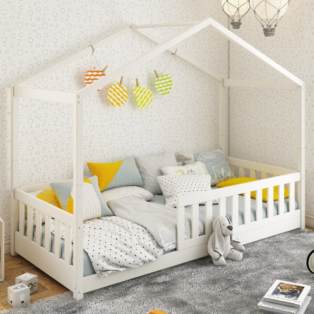 Noomi Froya Evolutionary White Single House Kids Bed - image 1