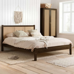 Croxley Double Brown Rattan Bed
