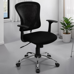 FWStyle Black Mesh Ergonomic Lumbar Support Office Chair