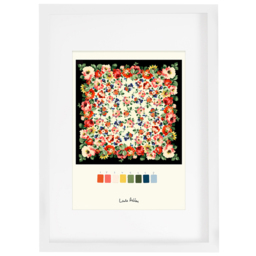 Laura Ashley Garden Floral White Frame Wall Art 40 x 50cm