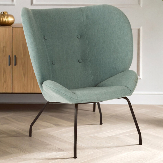 Premier Housewares Kolding Green Fabric Accent Chair - image 1