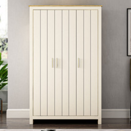 Lexington 3 Door Cream Wardrobe - thumbnail 1