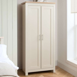 Highgate 2 Door Cream and Oak Wardrobe