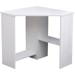 Home Source Wellington 2 Shelf White Compact Computer Corner Desk - thumbnail 2