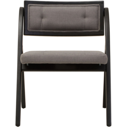 Premier Housewares Cebu Grey and Black Elm Wood Folding Chair - thumbnail 3