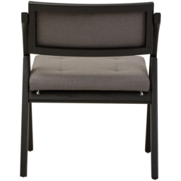Premier Housewares Cebu Grey and Black Elm Wood Folding Chair - thumbnail 4