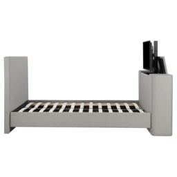 Plaza King Size Grey Bed with TV Bracket - thumbnail 3